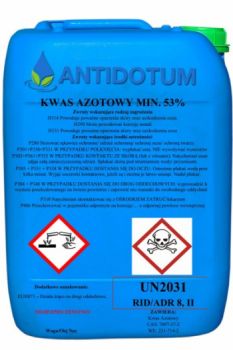 Kwas Azotowy 55% do zakwaszania gleby dla rolnictwa ogrodnictwa 25kg 1000KG